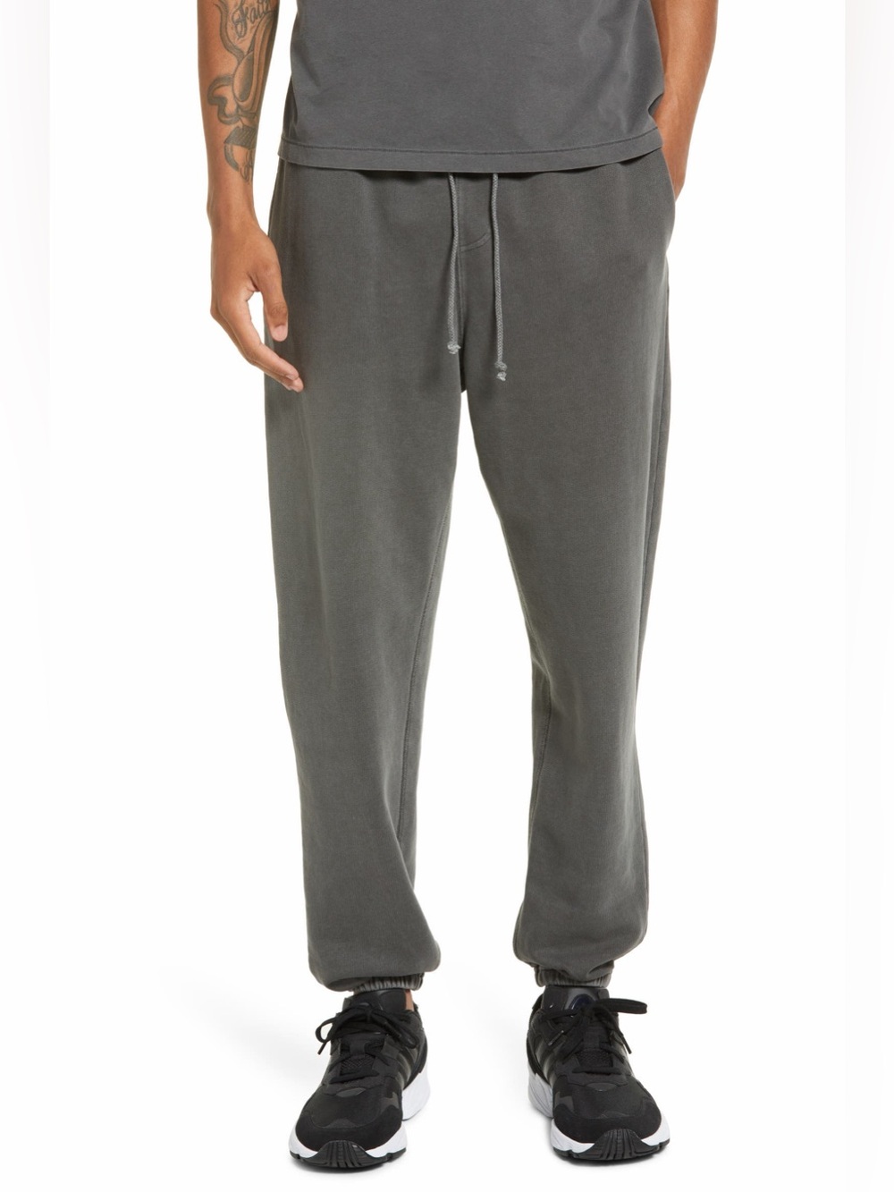 Elwood Core Organic Cotton Brushed Terry Sweatpants Grey Size Large